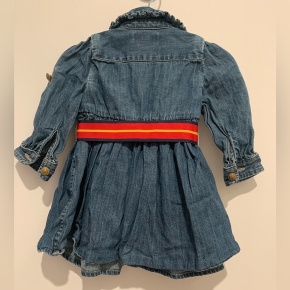 Ralph Lauren denim dress with belt. Size 6 months. - Picture 3 of 8